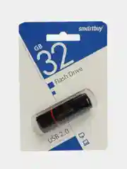 Флешка накопитель для компьютера 32 Gb, Smartbuy Crown, Usb 2.0, черный, 512184
