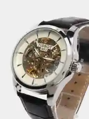 Серебряный мужские механические наручные часы