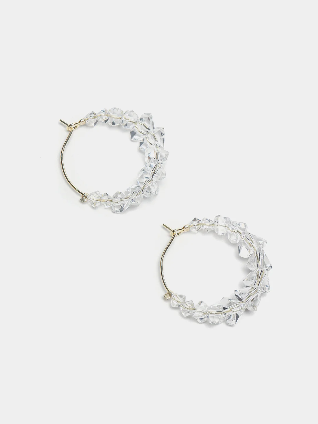 Серьги кольца Aminta, конго с камнями