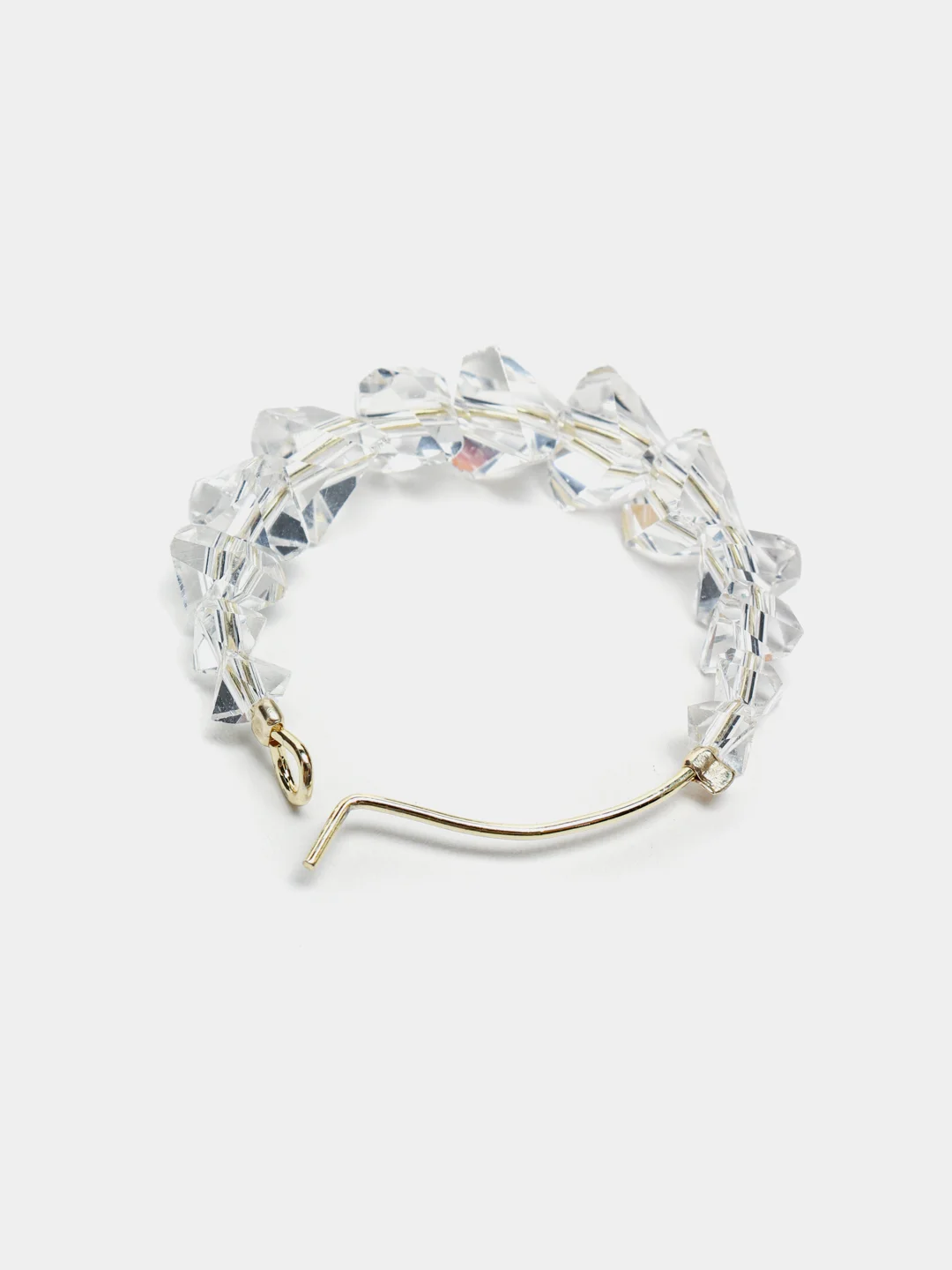 Серьги кольца Aminta, конго с камнями