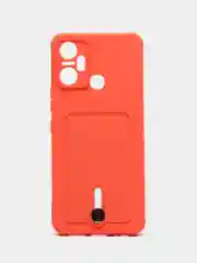 Коралловый силиконовый чехол для Infinix Smart 6 Plus (Инфиникс смарт 6 плюс)