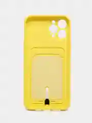 Желтый чехол для iPhone 12 Pro Max силиконовый, Айфон Про Макс