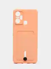 Пудровый силиконовый чехол для Infinix Smart 6 Plus (Инфиникс смарт 6 плюс)