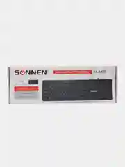 Клавиатура проводная Sonnen Kb-8280, Usb, 104 плоские клавиши, черная, 513510