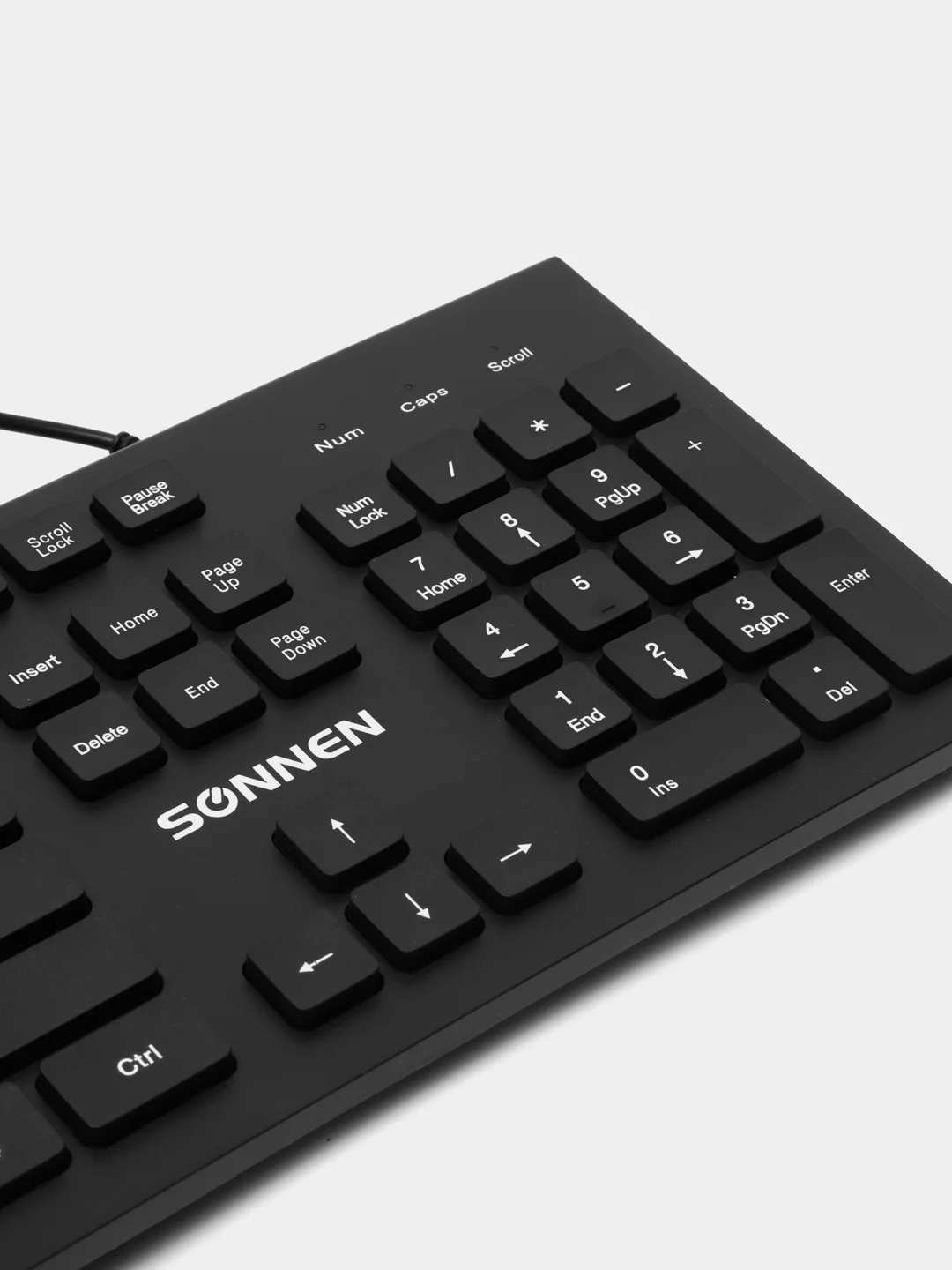 Клавиатура проводная Sonnen Kb-8280, Usb, 104 плоские клавиши, черная, 513510