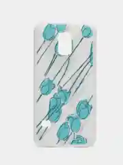 Багровый чехол с принтом + защитная пленка для Samsung S5 mini