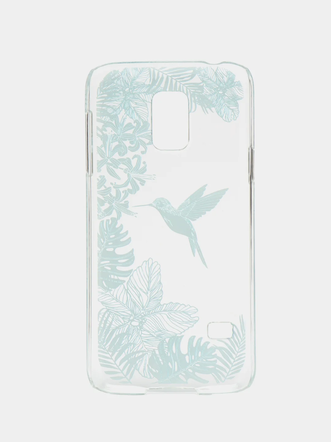Бирюзовый чехол с принтом + защитная пленка для Samsung S5 mini