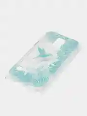 Бирюзовый чехол с принтом + защитная пленка для Samsung S5 mini
