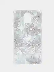 Багровый чехол с принтом + защитная пленка для Samsung S5