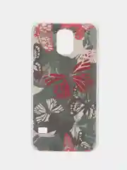 Бирюзовый чехол с принтом + защитная пленка для Samsung S5
