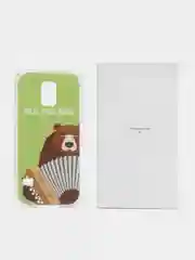 Белый чехол с принтом с приколом + защитная пленка для Samsung S5 / S5 mini