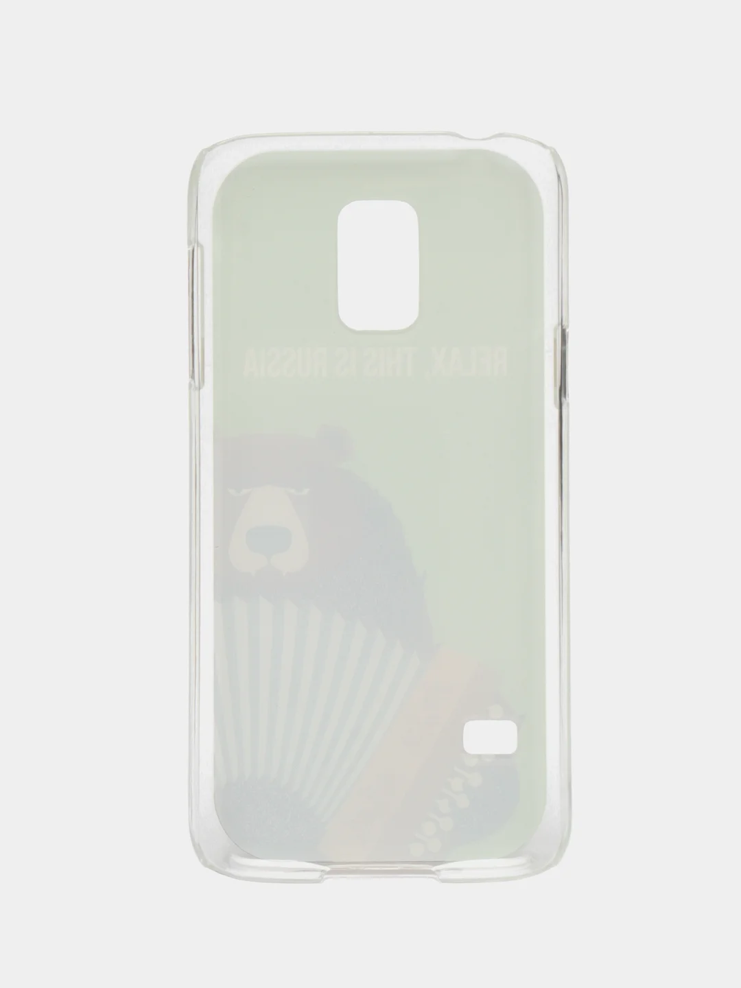 Белый чехол с принтом с приколом + защитная пленка для Samsung S5 / S5 mini