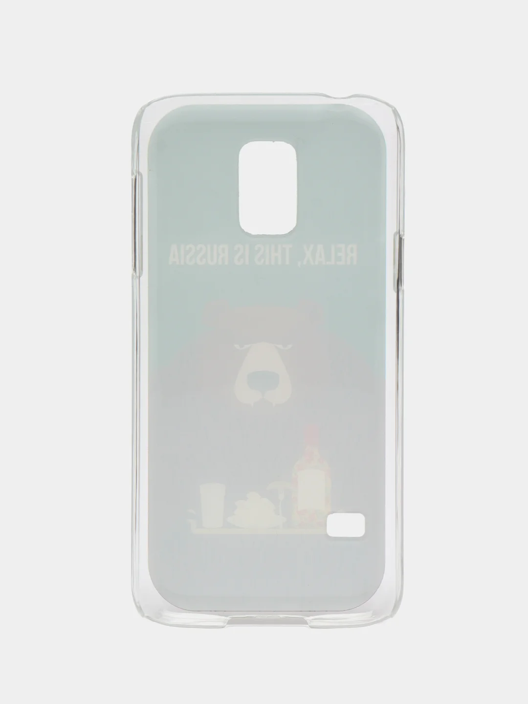Бронзовый чехол с принтом с приколом + защитная пленка для Samsung S5 / S5 mini