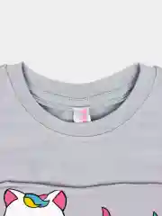 Серебряный футболка детская для девочек с коротким рукавом TAKRO
