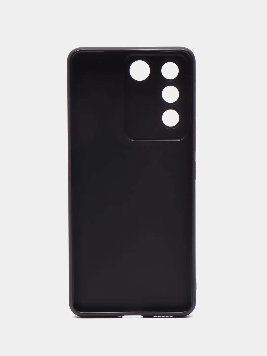 Черный чехол ROSCO для Vivo V27e матовый силиконовый тонкий, бортик вокруг камер