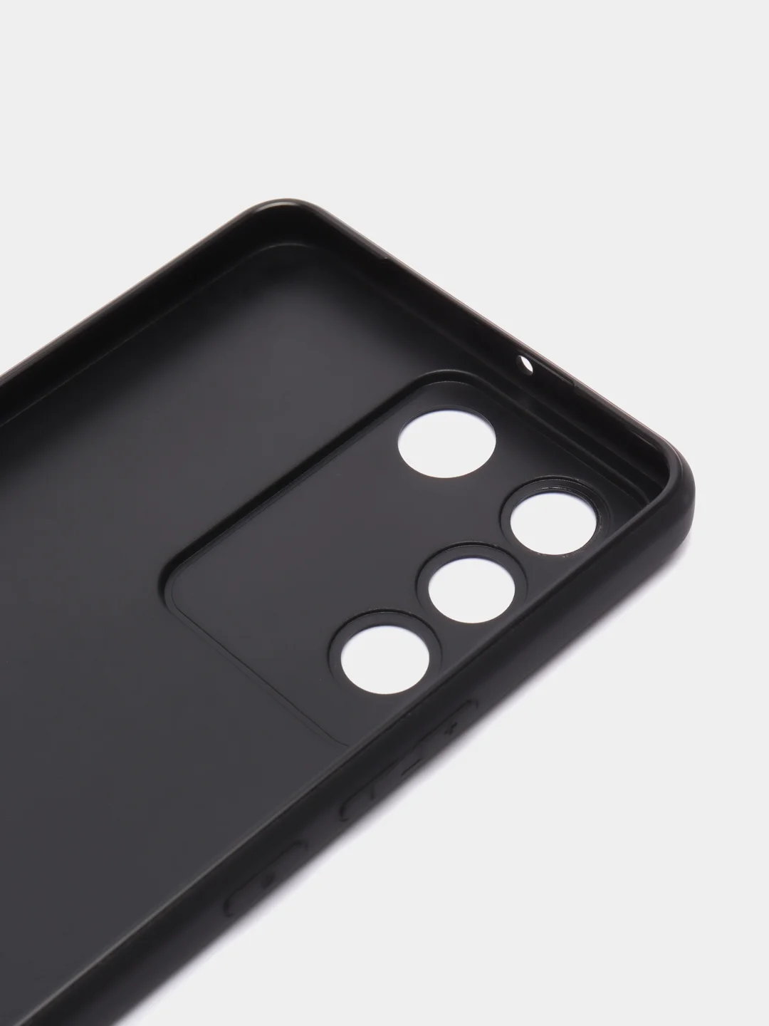 Черный чехол ROSCO для Vivo V27e матовый силиконовый тонкий, бортик вокруг камер
