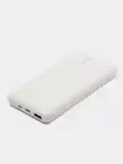 Белый power Bank с быстрой зарядкой Type-C, Micro, USB (Павер Банк), 20000 mAh
