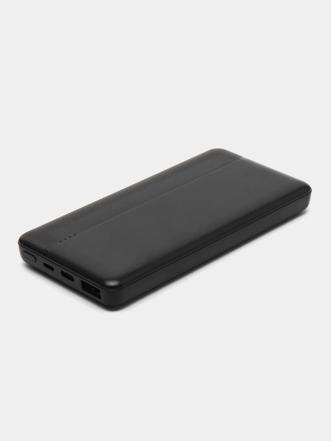 Черный power Bank с быстрой зарядкой Type-C, Micro, USB (Павер Банк), 20000 mAh