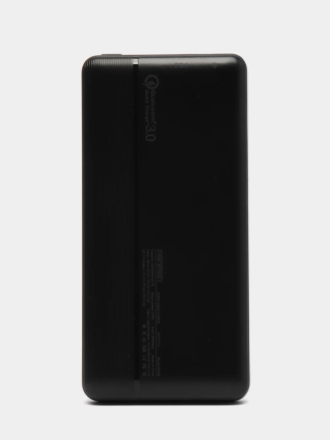 Черный power Bank с быстрой зарядкой Type-C, Micro, USB (Павер Банк), 20000 mAh