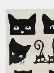 Черный набор наклеек "Котики" (26*19 см) на стекло автомобиля, интерьерные Кошки, котята