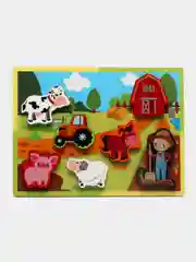 Алый деревянная рамка с вкладышами, развивающая игрушка