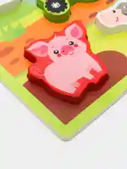 Алый деревянная рамка с вкладышами, развивающая игрушка