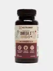 БАД к пище для детей Nutraway Омега-3, со вкусом малины, 120 капсул