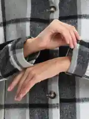 Черный женская рубашка в клетку