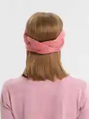 Розовый повязка на голову, вязаная