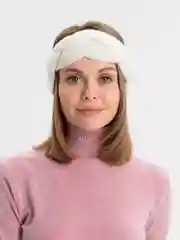 Белый повязка на голову, вязаная