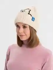 Бежевый шапка "Мишка"