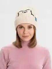 Бежевый шапка "Мишка"