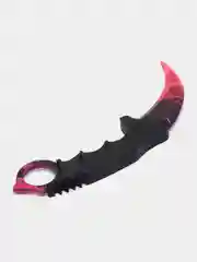 Вишнёвый нож керамбит Голд, Скретч (Scratch), Драгон гласс (Dragon Glass), деревянный