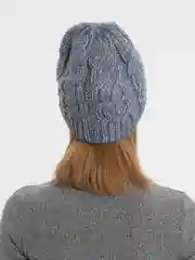Синий меланж шапка женская Камелия