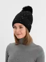 Черный шапка женская  тёплая