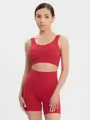 Бордовый спортивный женский комплект: шорты и топ