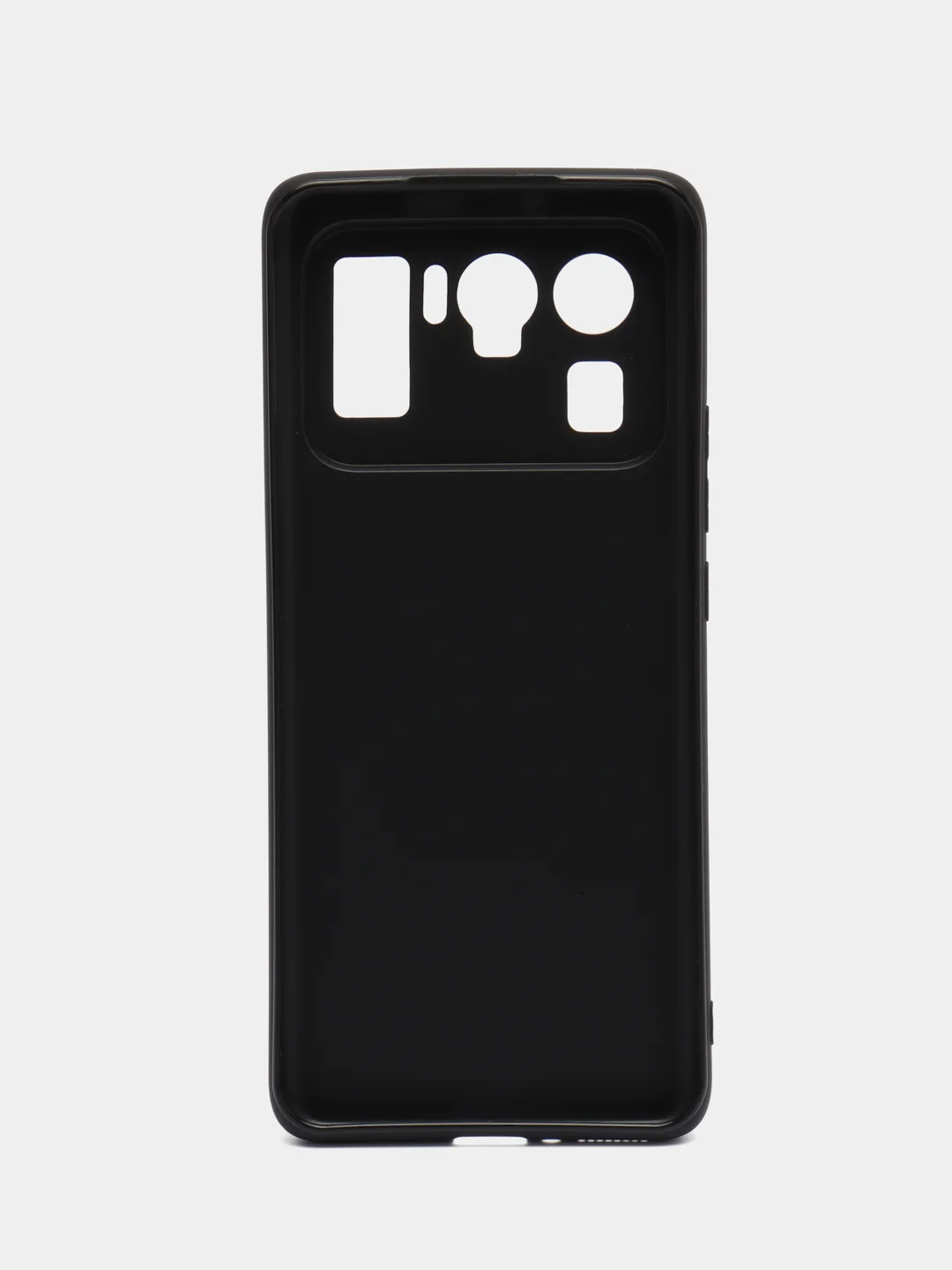 Черный чехол ROSCO для Xiaomi Mi 11 Ultra матовый силиконовый тонкий, бортик вокруг камер