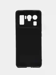 Черный чехол ROSCO для Xiaomi Mi 11 Ultra матовый силиконовый тонкий, бортик вокруг камер