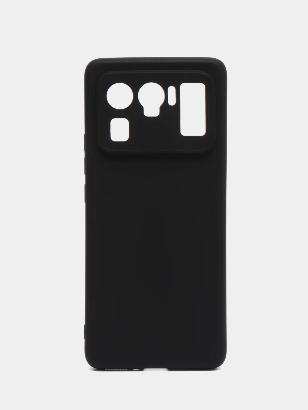 Черный чехол ROSCO для Xiaomi Mi 11 Ultra матовый силиконовый тонкий, бортик вокруг камер