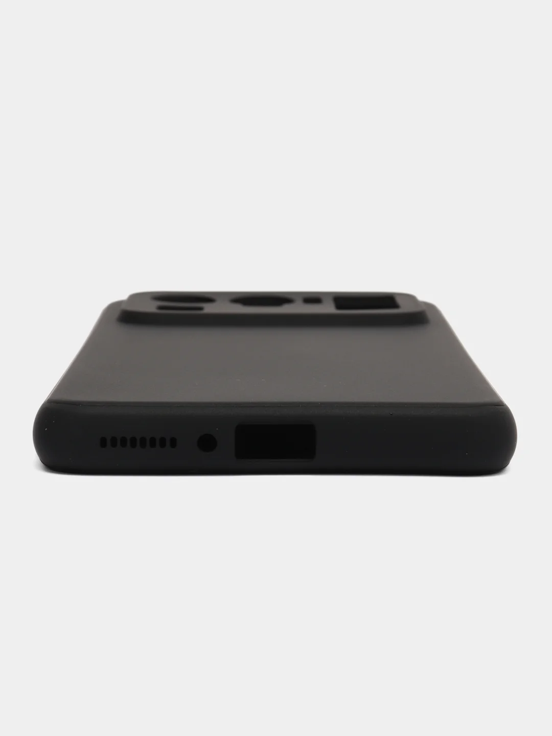 Черный чехол ROSCO для Xiaomi Mi 11 Ultra матовый силиконовый тонкий, бортик вокруг камер