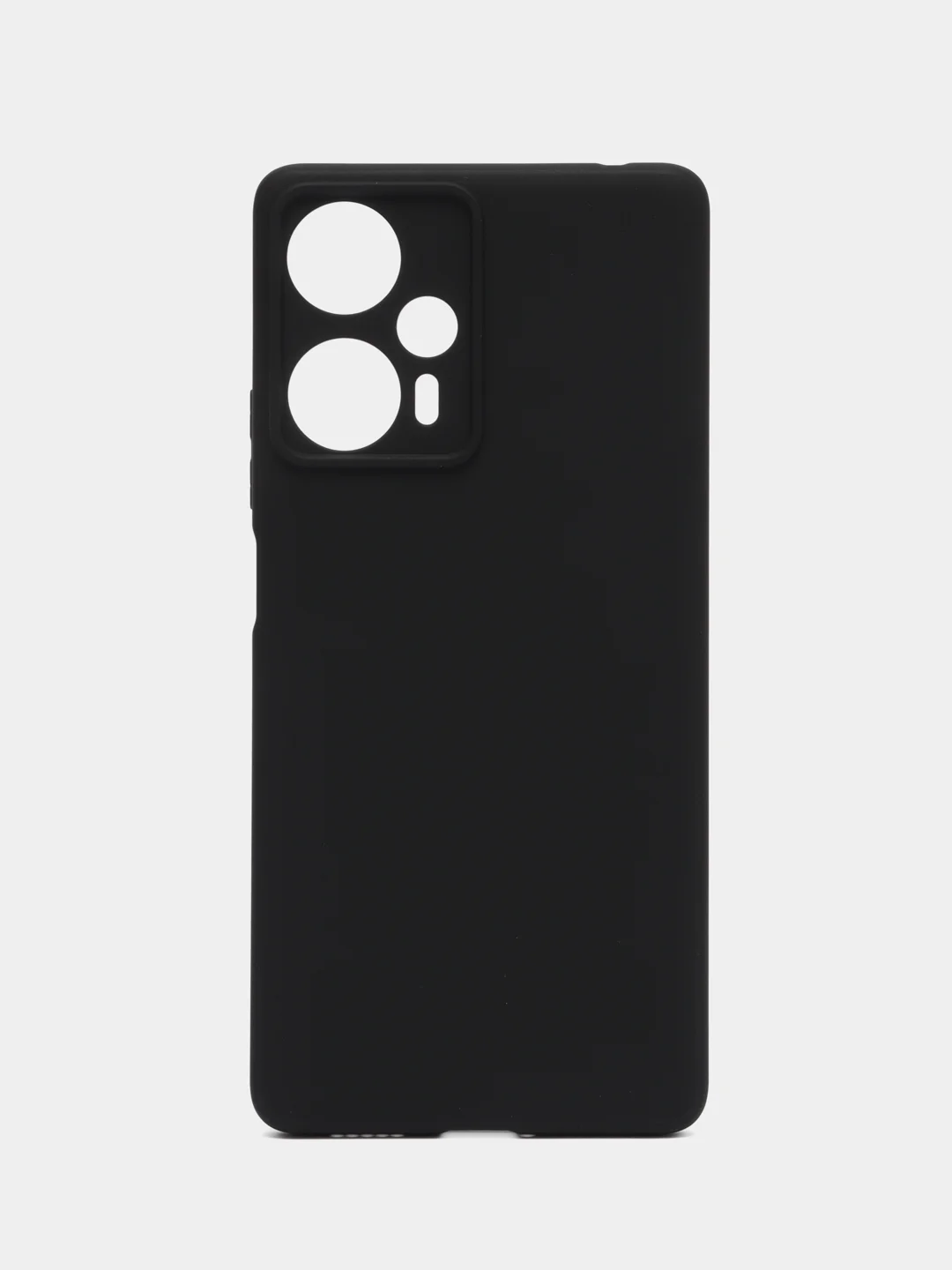 Черный чехол для Xiaomi Poco F5, Redmi Note 12 Turbo силиконовый BROSCORP матовый с защитой камер