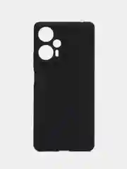 Черный чехол для Xiaomi Poco F5, Redmi Note 12 Turbo силиконовый BROSCORP матовый с защитой камер