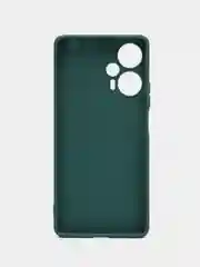 Тёмно-зелёный чехол для Xiaomi Poco F5, Redmi Note 12 Turbo силиконовый BROSCORP матовый с защитой камер