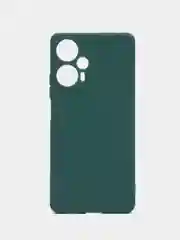 Тёмно-зелёный чехол для Xiaomi Poco F5, Redmi Note 12 Turbo силиконовый BROSCORP матовый с защитой камер
