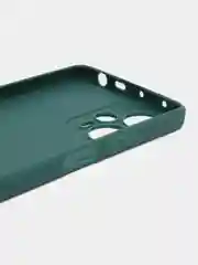 Тёмно-зелёный чехол для Xiaomi Poco F5, Redmi Note 12 Turbo силиконовый BROSCORP матовый с защитой камер
