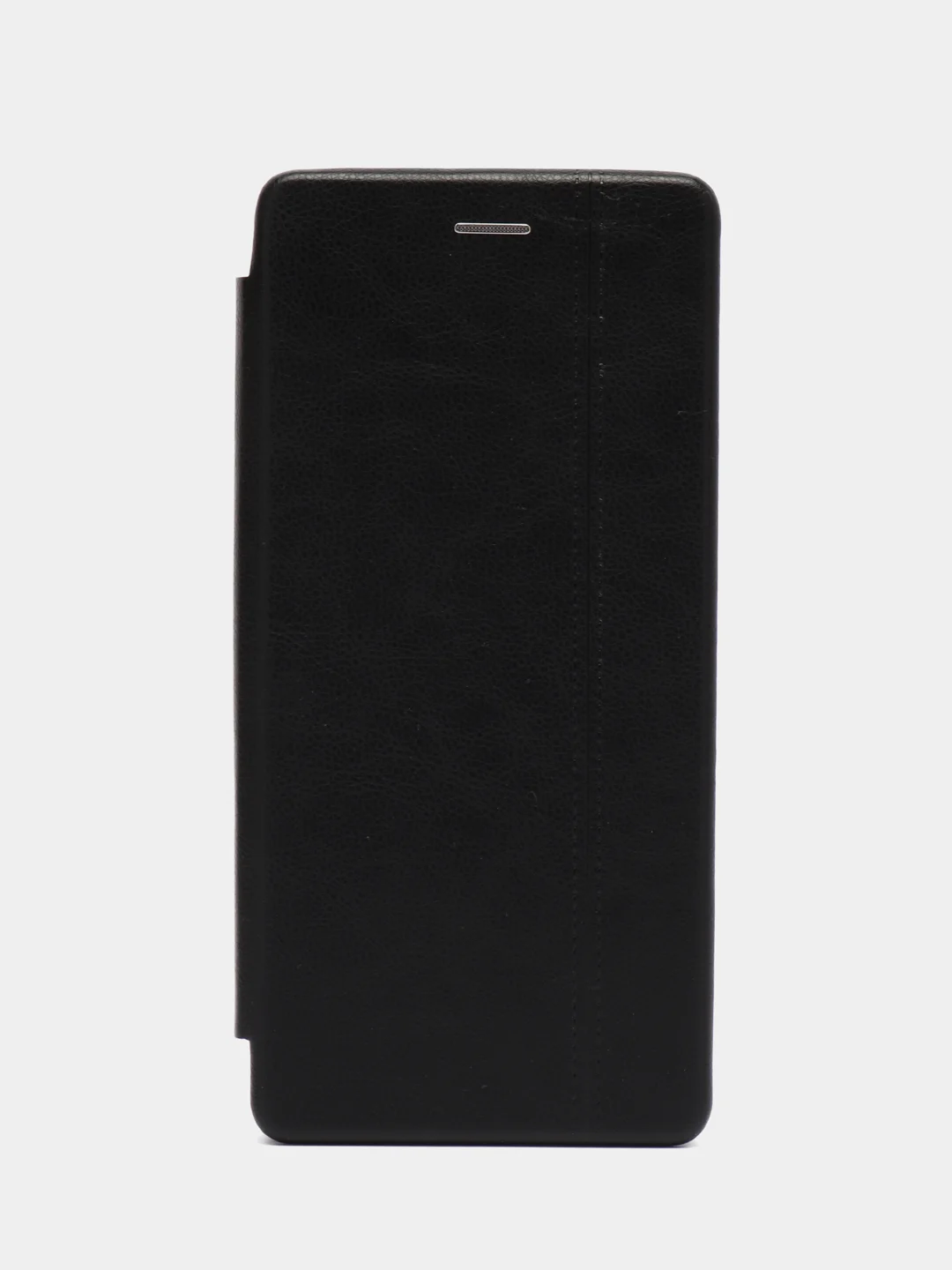 Черный чехол-книжка КАРТОФАН из экокожи на Infinix Smart 6 Plus, с функцией подставки и кармашком