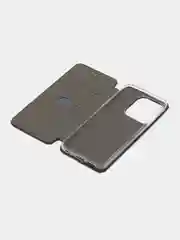 Черный чехол-книжка КАРТОФАН из экокожи на Tecno Pop 7/7 Pro/Spark Go 2023 с функцией подставки
