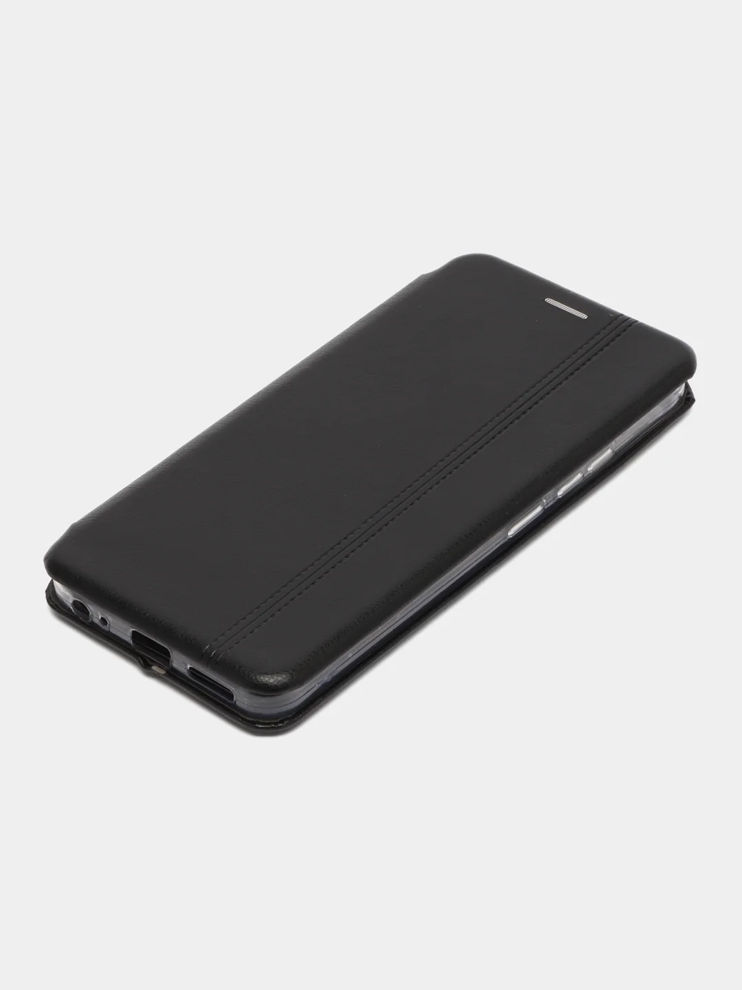 Черный чехол-книжка КАРТОФАН из экокожи на Tecno Pop 7/7 Pro/Spark Go 2023 с функцией подставки