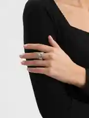 Лесной зеленый кольцо "Сова", унисекс