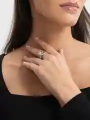 Лесной зеленый кольцо "Сова", унисекс